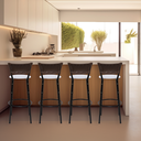 Ver imagem 6 de Kit 4 Banquetas para Cozinha Banco Alto Junco Argila Balcão Ilha Bancada Bares Piscina Área Gourmet