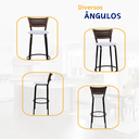 Ver imagem 4 de Kit 4 Banquetas para Cozinha Banco Alto Junco Argila Balcão Ilha Bancada Bares Piscina Área Gourmet