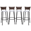 Ver imagem 1 de Kit 4 Banquetas para Cozinha Banco Alto Junco Argila Balcão Ilha Bancada Bares Piscina Área Gourmet