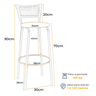 Kit 4 Banquetas para Cozinha Banco Alto Junco Argila Balcão Ilha Bancada Bares Piscina Área Gourmet - 2