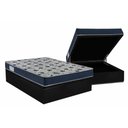 Ver imagem 1 de Cama Box Baú Casal: Colchão Ortopédico Ortobom D28 Iso 60 Super Firme + Base Crc Courano Black (