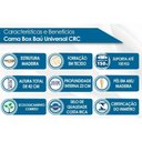 Ver imagem 4 de Cama Box Baú Casal: Colchão Ortopédico Ortobom D28 Iso 60 Super Firme + Base Crc Courano Black (
