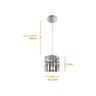 Lustre Pendente Cristal Redondo Paris Bivolt Llum - 6