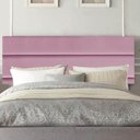 Ver imagem 1 de Painel Estofada Argentina 160cm Queen Size para Cama Box Quarto Suede Rosa Bebê - Gat Magazine
