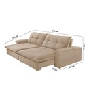 Ver imagem 4 de Sofá Gaia Linho 02 Módulos 80 Cm B25cm Meu Sofá Online A226 Linho Bege