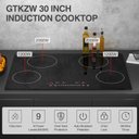 Ver imagem 4 de Gtkzw Cooktop de Indução 30" 6400w com 4 Queimadores e Tela Touch (preto)