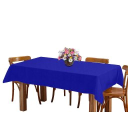 Toalha de mesa 6 Lugares 2,00m Retangular Oxford Azul Royal - 1