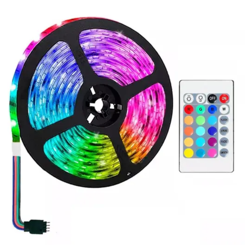 Fita Led 12v Rgb 5050 5mts Ip66 com Fonte