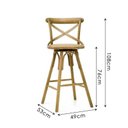 Ver imagem 3 de Kit 2 Banqueta Paris Oak Base Giratória - Datelli Design