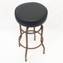 Ver imagem 2 de Banqueta Bar Alta Giratória cor Ferrugem Assento Preto - Poltronas do Sul