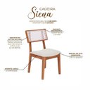 Ver imagem 6 de Kit 8 Cadeiras de Jantar Madeira Maciça Rattan Natural Estofadas Siena Espresso Móveis