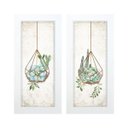 Ver imagem 1 de Dupla de Quadros Decorativos Plantas Geométrico Jardim Sala Hall