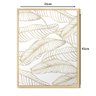 Quadro Decorativo Folhas Moderno para Sala Quarto Dourado Gold com Moldura - 3