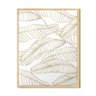 Quadro Decorativo Folhas Moderno para Sala Quarto Dourado Gold com Moldura - 1