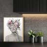 Quadro Decorativo Mulher com Flor Surreal Moderno para Sala Quarto Casal Feminino - 2
