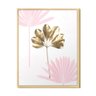 Quadro Decorativo para Quarto Feminino Casal Sala Rosa Gold Flor Decoração Moldura - 1