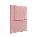 Ver imagem 2 de Cabeceira Estofada Solteiro Carla 90cm Suede Rosa