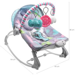 Cadeirinha de Balaço e Descanso para Bebê Musical e Vibratória Até 20kg Lhama Dican - 3