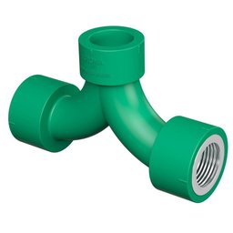 Misturador Água Quente F/f/f Ppr 25mm X 3/4 C/inserto Metálico Krona Unico - 1