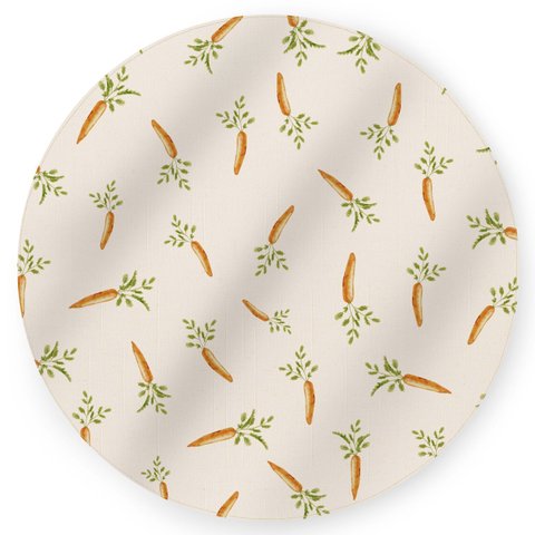 Toalha de Mesa Redonda 6 Lugares Cenoura para Páscoa- 1,36m