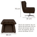 Ver imagem 3 de Poltrona Decorativa Malta Base Giratoria Courino Tcs 721 Moll