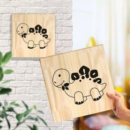 Quadro Decorativo Pinus Dinossauro Animais Infantil Crianças Quarto Sala Menino - 4