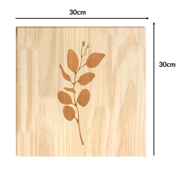 Quadro Decorativo Pinus Folhas Ramos Delicado Dourado Flor Escritório - 5