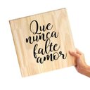 Ver imagem 2 de Quadro Decorativo Pinus Frase Amor Quarto Casal Sala Família Lar