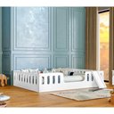 Ver imagem 1 de Cama Infantil Casal Branca com Escorregador Branco