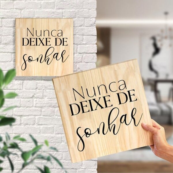 Quadro Decorativo Pinus Frases Motivacionais Fé Quarto Sala Escritório - 4