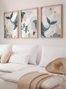 Ver imagem 1 de Kit 3 Quadros Decorativos Infantil Animais Fundo Oceano No1