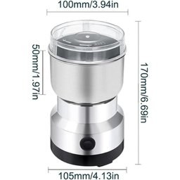 Moedor Cafe Eletrico em Inox Automatico Triturador Graos 200w Sementes Pimenta Portatil Bivolt - 8