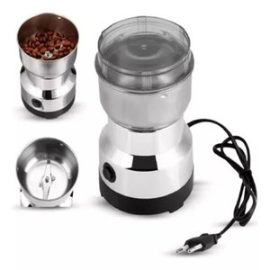 Moedor Cafe Eletrico em Inox Automatico Triturador Graos 200w Sementes Pimenta Portatil Bivolt