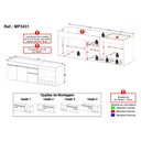 Ver imagem 3 de Balcão Cozinha para Pia/Cooktop/Forno 3 Portas 1 Gaveta 190cm Suspenso Milano Multimóveis MP3431