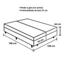 Ver imagem 4 de Cama Box Baú Queen Bipartido Suede Luxo - Gs Kamas - Acabamento Reforçado, Amplo Espaço (cinza)