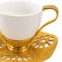 Ver imagem 7 de Jogo de Xícaras de Café Chá em Porcelana Branca com Detalhes Dourado 12 Peças