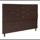 Ver imagem 2 de Cabeceira Casal Queen Camboriú 158cm para Cama Box Fixação no Box Madeira Maciça Suede Marrom
