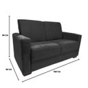 Ver imagem 3 de Sofá Estofado 2 Lugares Sala Estar Recepção Natália Suede:preto