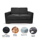 Ver imagem 4 de Sofá Estofado 2 Lugares Sala Estar Recepção Natália Suede:preto