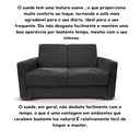Ver imagem 5 de Sofá Estofado 2 Lugares Sala Estar Recepção Natália Suede:preto