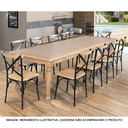 Ver imagem 2 de Mesa de Jantar Leonora Retangular 294x100cm em Madeira Maciça Rústica - Natural