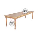 Ver imagem 3 de Mesa de Jantar Leonora Retangular 294x100cm em Madeira Maciça Rústica - Natural
