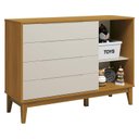 Ver imagem 5 de Quarto de Bebê 4 Portas com Cômoda com Porta Elfe Classic e Berço Americano Danny Areia Savana