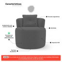 Ver imagem 3 de Kit 02 Poltronas Orgânicas Living Bob com 01 Almofada Bouclê Cinza Escuro - Desk Design