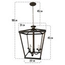 Ver imagem 2 de Luminaria De Ferro Estilo Lampião Decorativo para Área Gourmet Libertas Rosas Artesanato Ouro Velho