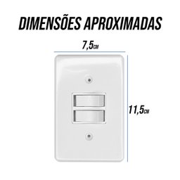 Conjunto Interruptor 1 Tecla Simples + 1 Paralela C/ Placa 4x2 Stylus - Ilumi - 2