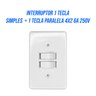 Conjunto Interruptor 1 Tecla Simples + 1 Paralela C/ Placa 4x2 Stylus - Ilumi - 4