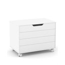 Ver imagem 1 de Baú Organizador Quarto Kids Brinquedos Rodinhas Branco Ariel