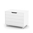 Ver imagem 2 de Baú Organizador Quarto Kids Brinquedos Rodinhas Branco Ariel