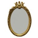 Ver imagem 1 de Espelho Clássico Oval Dourado a:126 L:90 P:13cm para Parede